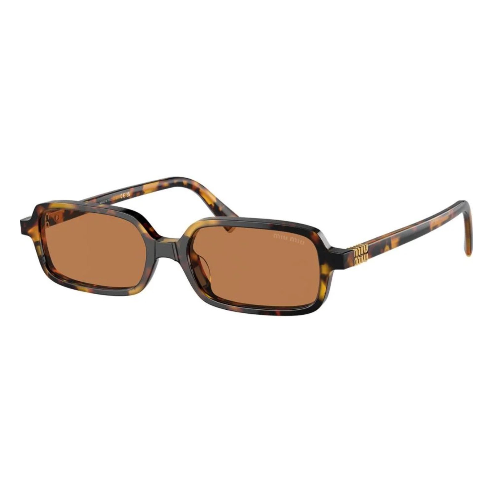 Miu Miu Regard MU 11ZS 51 VAU2Z1 Miu Miu Regard MU 11ZS 51 VAU2Z1 honey havana rectangular sunglasses with brown lenses
