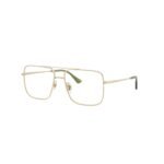 Ray-Ban Ari Optics RX3758V 54 2993 polished pale gold eyeglasses, angled view