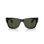 Ray-Ban Mega Wayfarer RB0840S 51 901/31 polished black sunglasses with green G-15 lenses