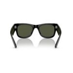 Ray-Ban Mega Wayfarer RB0840S 51 901/31 polished black sunglasses with green G-15 lenses