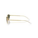 Ray-Ban RB3734 59 001/3R arista gold sunglasses with dark blue polarized lenses