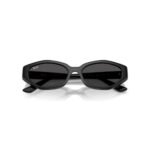 Ray-Ban RB4473D 56 667787 polished black sunglasses with dark grey lenses, folded view