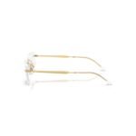 Ray-Ban RX3768V 56 2500 polished arista gold rimless eyeglasses, side view