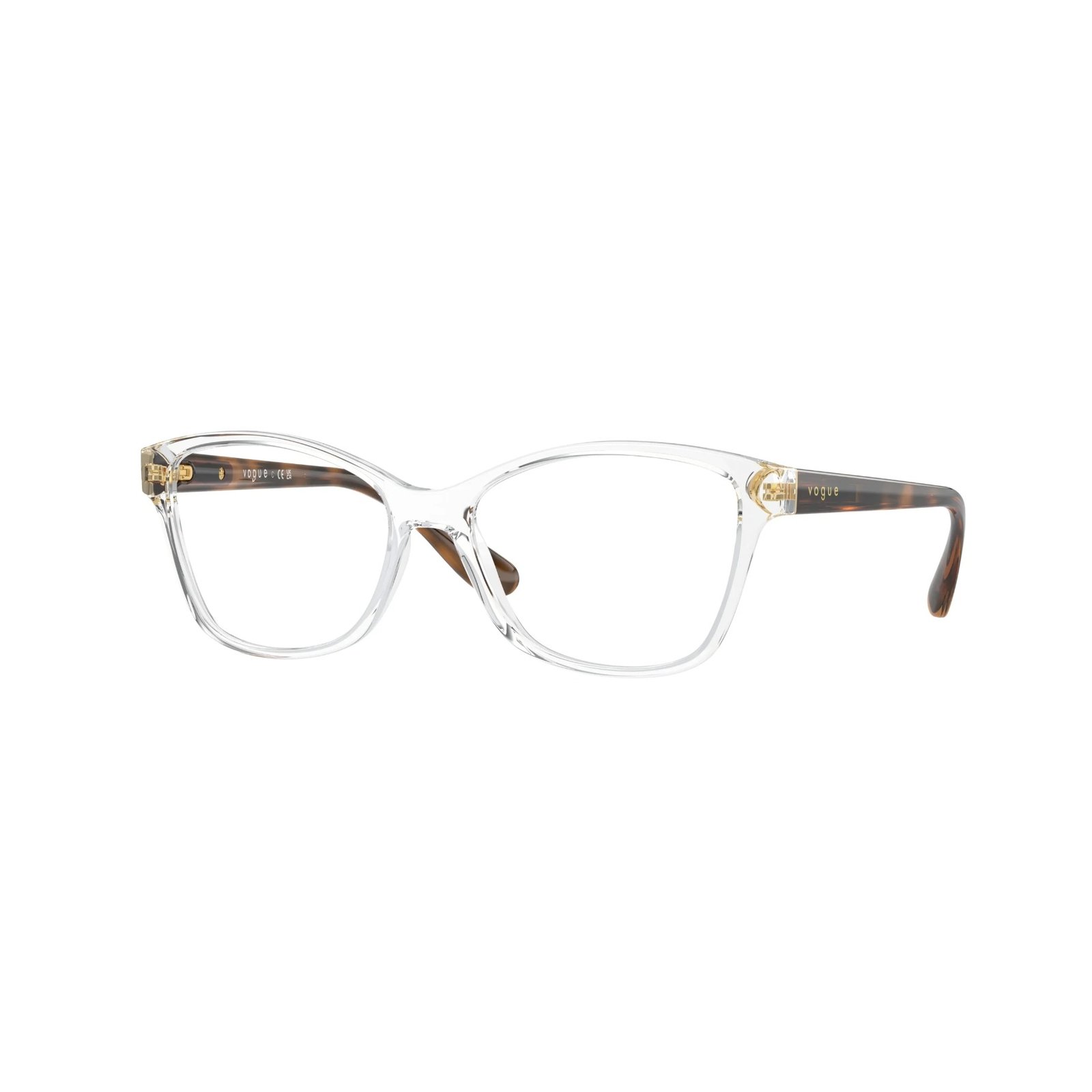 Vogue Eyewear VO2998 54 W745 Vogue Eyewear VO2998 54 W745 transparent cat-eye eyeglasses, angled view