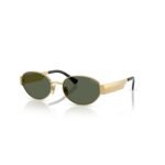 Vogue Eyewear VO4362S 54 280/71 gold oval sunglasses with dark green lenses, front view