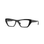 Vogue Eyewear VO5701U 53 W44 glossy black cat-eye eyeglasses, angled view