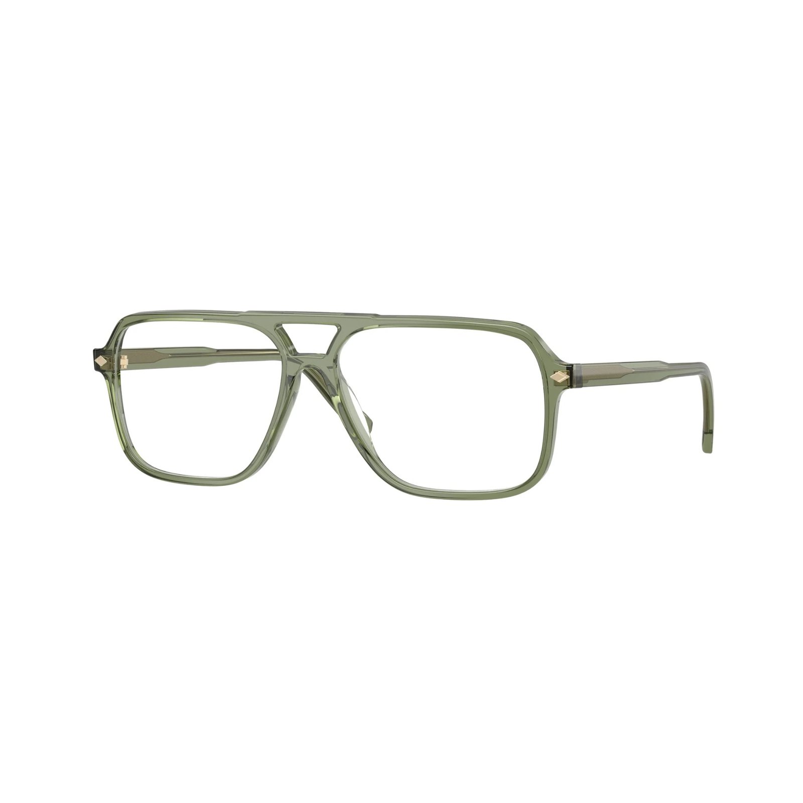 Vogue Eyewear VO5709 55 3187 Vogue Eyewear VO5709 55 3187 Transparent Green eyeglasses, angled view